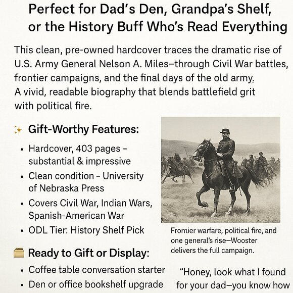 Robert Wooster Nelson A. Miles & The Twilight of the Frontier Army Book - Picture 12 of 12